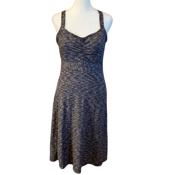 Prana dress. Size M. Sleeveless tank dress. Black/dark gray and white. - Picture 1 of 15